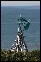 Digital photo titled peace-flag-on-beach-2