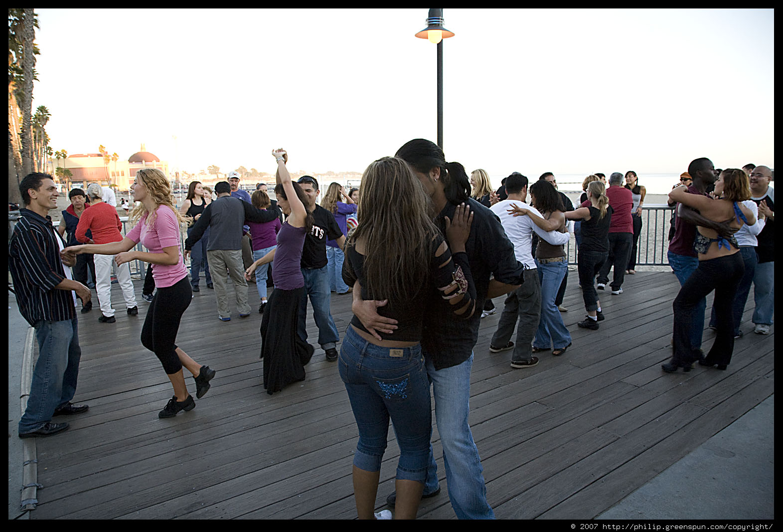 Photograph by Philip Greenspun santa cruz pier salsa dancing 6