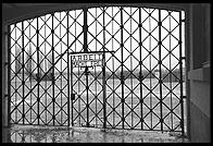 Arbeit Macht Frei.  Gate to Dachau Concentration Camp, just outside Munich, Germany