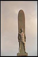 Surfer statue.  Santa Cruz, California