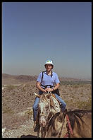 Philip Greenspun on a horse.  Arizona 1989.