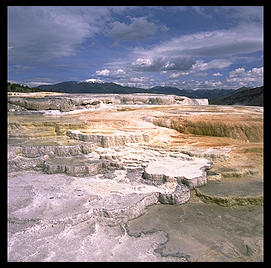 Mammoth Hot Springs.  Yellowstone National Park.