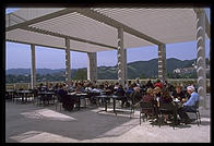 One of many outdoor cafes at the Getty Center.  Los Angeles, California.