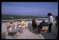 Terrace overlooking the city.  Getty Center.  Los Angeles, California.