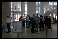 Lining up to buy books. Getty Center.  Los Angeles, California.