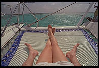 On the deck of the Diane.  Caribbean.
