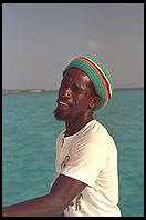 Boatside vendor.  Caribbean.