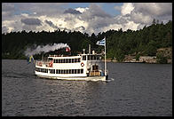 The steamboat Drottningholm, view from the steamboat Prins Carl Philip outside Stockholm