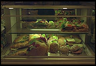 A food display in Kaffe Repet, a cafe in central Stockholm