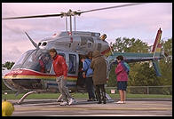 Helicopter Landing.  Niagara Falls, Canada.