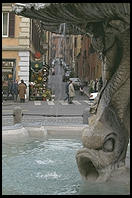 Bernini's Fontana del Tritone in Rome's Piazza Barberini, created in 1642 for Pope Urban VIII Barberini.