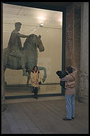 Bronze of Marcus Aurelius from the 2nd century AD, once in the center of Rome's Campidoglio but now housed in the adjacent Palazzo Nuovo (museum)