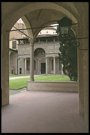 Cloister in Florence's Santa Croce