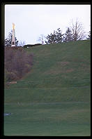 Hill Cumorah, just south of the Joseph Smith home in Palmyra, New York. This hill is where Joseph Smith met the Angel Moroni and received the gold plates inscribed with the Book of Mormon.