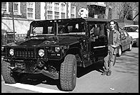 Rob Silvers and his Hummer. 1998.
