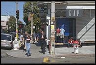 Gap store at the corner of Haight and Ashbury streets in San Francisco, California.  Sic transit gloria hippie.