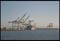 Container ship cranes.  Oakland, California.