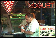 Frozen Yogurt.  6th Avenue and 12th.  Manhattan 1995.