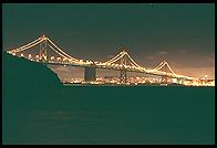 San Francisco, California (at night, from Treasure Island)