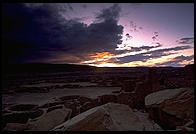 Sunset.  Chaco Canyon, New Mexico