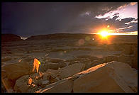 Sunset.  Chaco Canyon, New Mexico