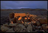 Sunset.  Chaco Canyon, New Mexico