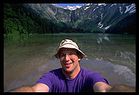 Self-portrait, Avalanche Lake, Glacier National Park.