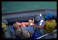 Klaus Schrodt bungee jumps near Queenstown, South Island, New Zealand