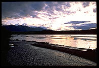 11 pm on the banks of the Donjek River, Yukon Territory, July 3, 1993.  Plenty of light to pitch a tent, which is just what I did.