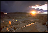 Sunset.  Chaco Canyon, New Mexico