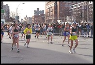 Boston Marathon.  Kenmore Square (1 mile from finish line)