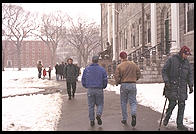 Winter.  Harvard Yard.