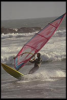 Windsurfing.  Just north of the Hearst Castle.  San Simeon, California.