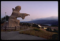 Overlook with status of Father Junipero Serra, Interstate 280, south of San Francisco