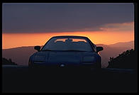 Acura NSX-T at sunset.  Kings Canyon National Park, California