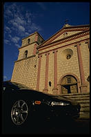 Acura NSX-T at Mission Santa Barbara (California).