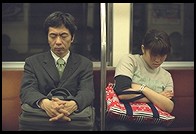 Sleeping on train. Tokyo