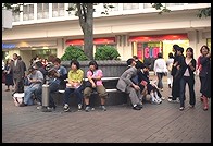 Waiting near the Hachiko statue.  Shibuya, Tokyo