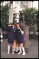 Waiting near the Hachiko statue.  Shibuya, Tokyo