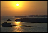 Sunset looking toward Sanibel Island from Fort Meyers, Florida