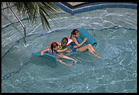 Kids in Pool, Sanibel Harbour Resort (one of the world's worst), Fort Meyers, Florida