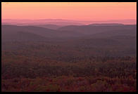 Sunrise at the so-called Hundred Mile View, Rt. 9 just west of Marlboro, Vermont.