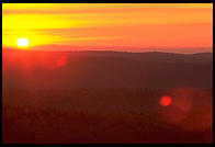 Sunrise at the so-called Hundred Mile View, Rt. 9 just west of Marlboro, Vermont.
