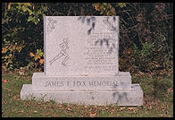 Memorial to running fitness author Jim Fixx.  In Hardwick, Vermont, where he died of a heart attack while running.