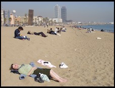 Digital photo titled barceloneta-sunbathers-in-february