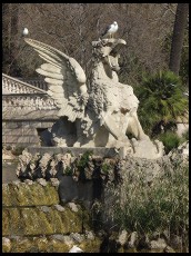 Digital photo titled parc-de-la-cuitadella-gargoyle-and-seagull