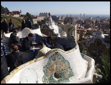 Digital photo titled parc-guell-bench-and-city