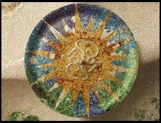 Digital photo titled parc-guell-ceiling