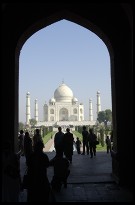 Digital photo titled taj-mahal-framed-by-main-gate-doorway