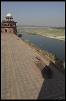 Digital photo titled taj-mahal-guard-and-river